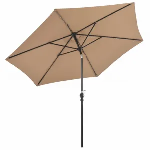 Závesný slnečník s LED Ø 300 cm Bílá