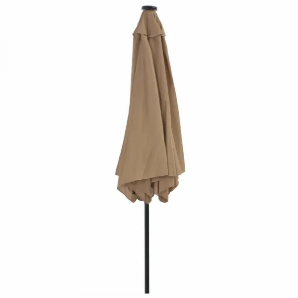 Závesný slnečník s LED Ø 300 cm Bílá