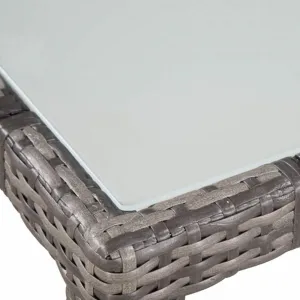 Záhradný jedálenský set 5 ks polyratan Černá