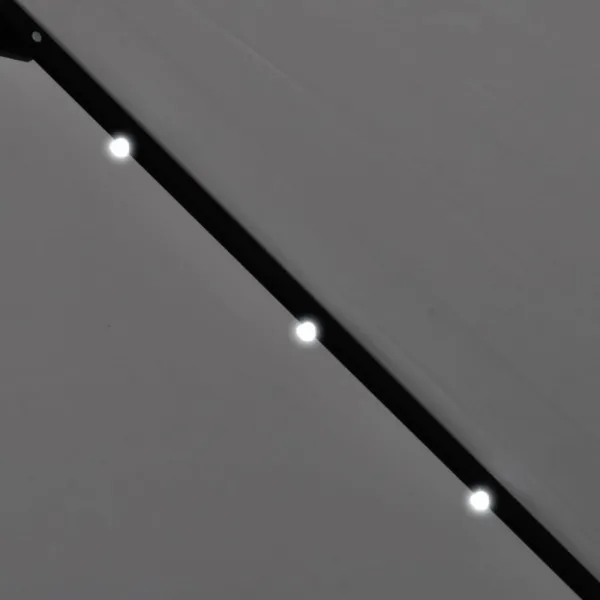 Závesný slnečník s LED Ø 300 cm Bílá