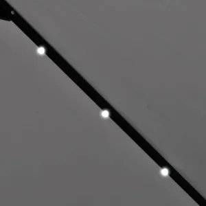 Závesný slnečník s LED Ø 300 cm Bílá