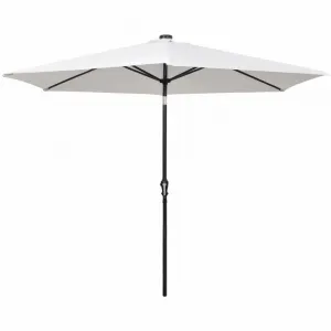 Závesný slnečník s LED Ø 300 cm Bílá