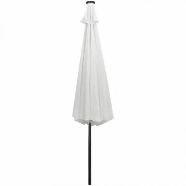 Závesný slnečník s LED Ø 300 cm Bílá