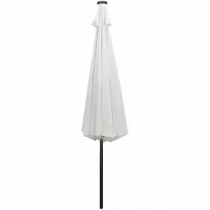 Závesný slnečník s LED Ø 300 cm Bílá