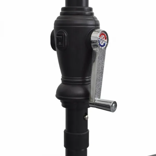 Závesný slnečník s LED Ø 300 cm Bílá