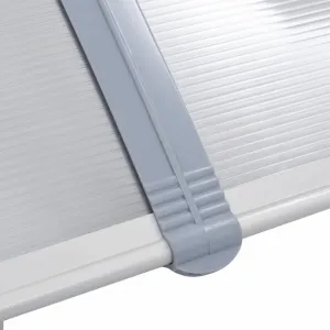 Strieška nad dvere 200 x 100 cm polykarbonát Dekorhome Černá