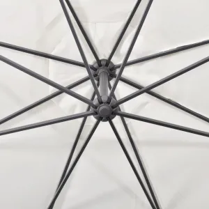 Konzolový slnečník s hliníkovou tyčou Ø 350 cm Bílá