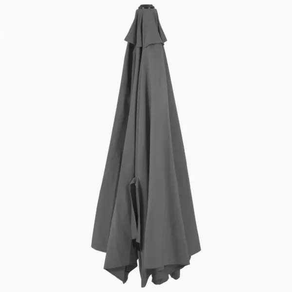 Nástenný slnečník Ø 300 cm látka / kov Dekorhome Černá