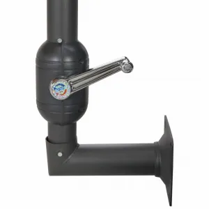 Nástenný slnečník Ø 300 cm látka / kov Dekorhome Černá