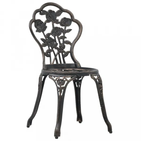 Záhradný bistro set 3 ks liaty hliník Dekorhome Bílá