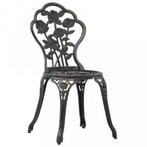 Záhradný bistro set 3 ks liaty hliník Dekorhome Bílá
