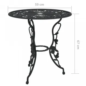 Záhradný bistro set 3 ks liaty hliník Dekorhome Bílá