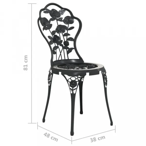 Záhradný bistro set 3 ks liaty hliník Dekorhome Bílá
