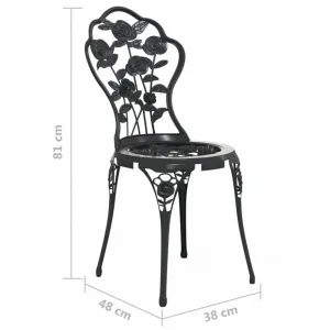 Záhradný bistro set 3 ks liaty hliník Dekorhome Bílá