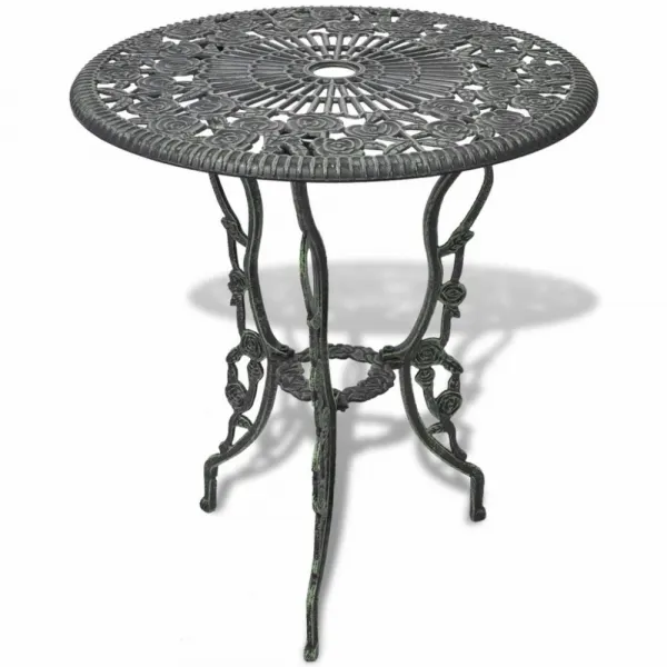 Záhradný bistro set 3 ks liaty hliník Dekorhome Bílá