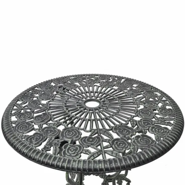 Záhradný bistro set 3 ks liaty hliník Dekorhome Bílá