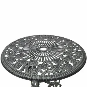 Záhradný bistro set 3 ks liaty hliník Dekorhome Bílá