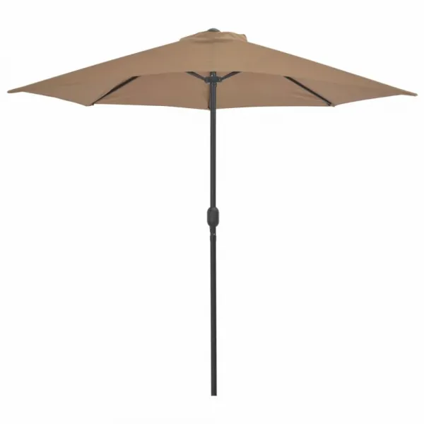 Polkruhový slnečník 270x135 cm Dekorhome Cihlová
