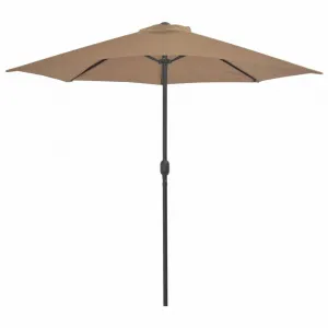 Polkruhový slnečník 270x135 cm Dekorhome Cihlová