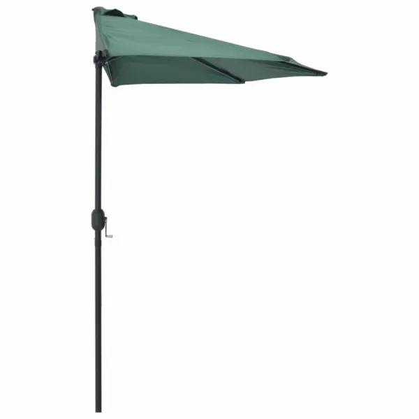 Polkruhový slnečník 270x135 cm Dekorhome Cihlová