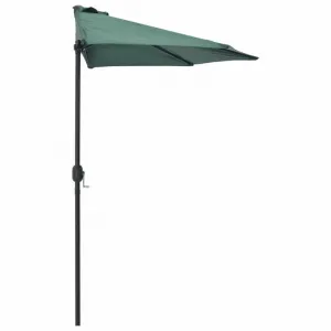 Polkruhový slnečník 270x135 cm Dekorhome Cihlová