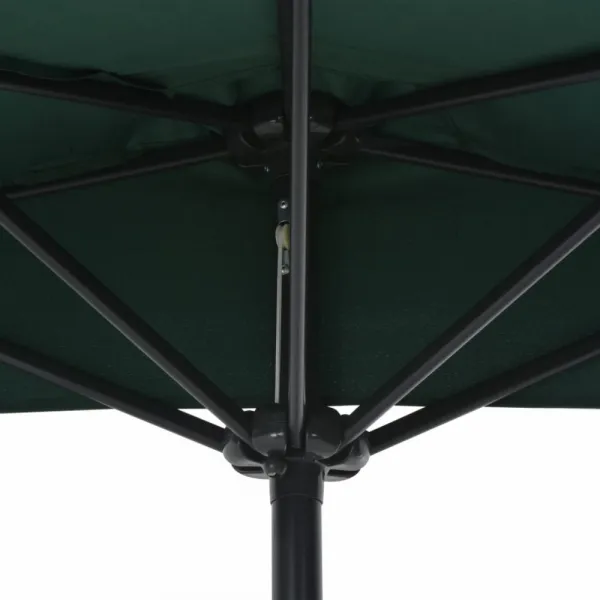 Polkruhový slnečník 270x135 cm Dekorhome Cihlová