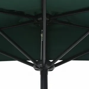 Polkruhový slnečník 270x135 cm Dekorhome Cihlová
