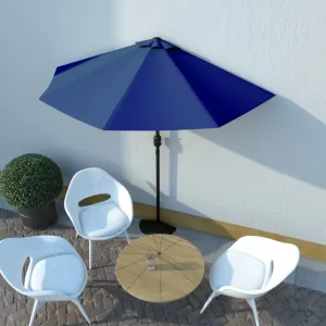 Polkruhový slnečník 270x135 cm Dekorhome Cihlová