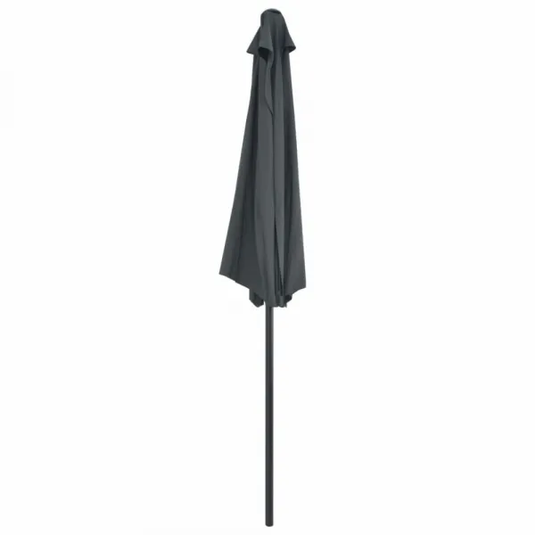 Polkruhový slnečník 270x135 cm Dekorhome Cihlová