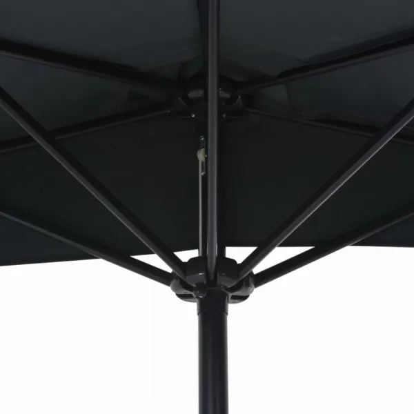 Polkruhový slnečník 270x135 cm Dekorhome Cihlová