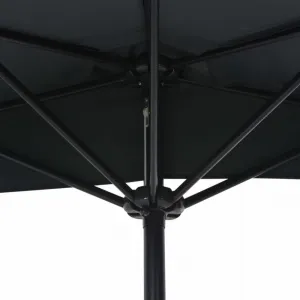 Polkruhový slnečník 270x135 cm Dekorhome Cihlová
