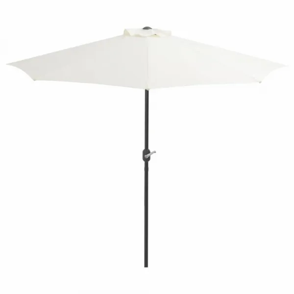 Polkruhový slnečník 270x135 cm Dekorhome Cihlová