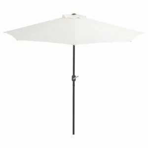 Polkruhový slnečník 270x135 cm Dekorhome Cihlová