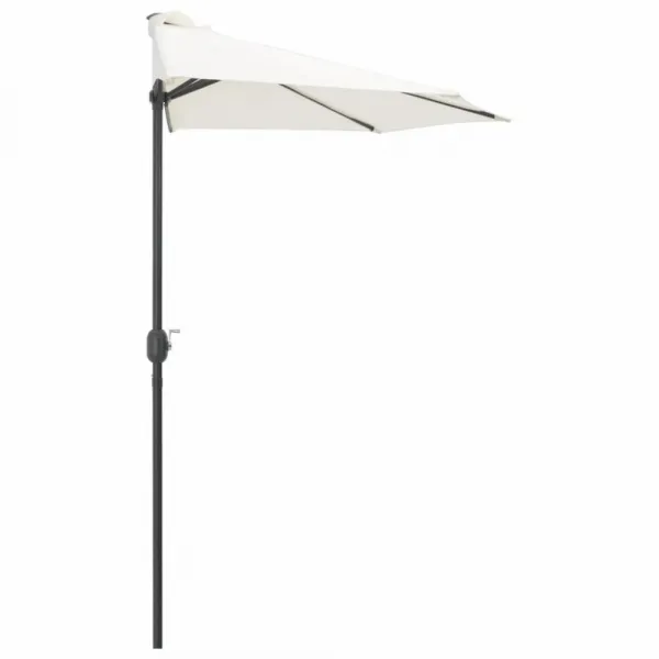 Polkruhový slnečník 270x135 cm Dekorhome Cihlová