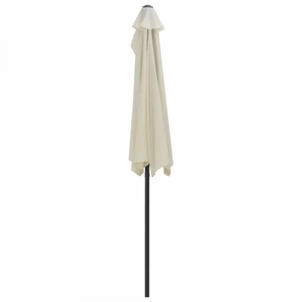 Polkruhový slnečník 270x135 cm Dekorhome Cihlová