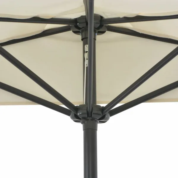 Polkruhový slnečník 270x135 cm Dekorhome Cihlová