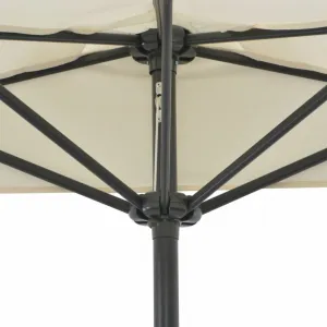Polkruhový slnečník 270x135 cm Dekorhome Cihlová