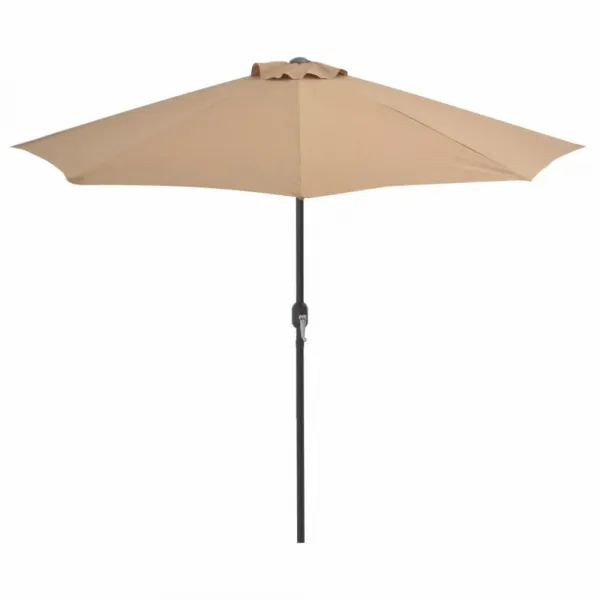 Polkruhový slnečník 270x135 cm Dekorhome Cihlová