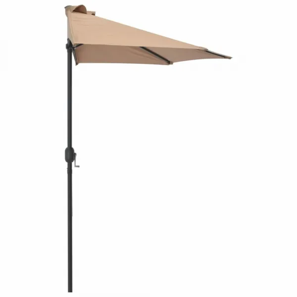 Polkruhový slnečník 270x135 cm Dekorhome Cihlová