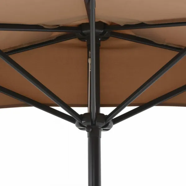 Polkruhový slnečník 270x135 cm Dekorhome Cihlová