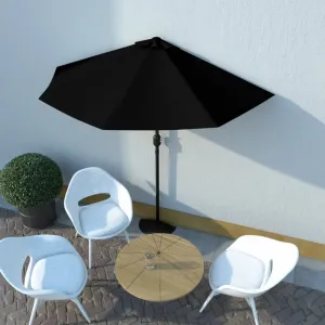 Polkruhový slnečník 270x135 cm Dekorhome Cihlová