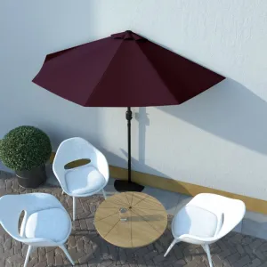 Polkruhový slnečník 270x135 cm Dekorhome Cihlová