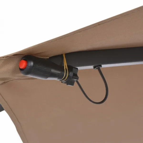 Konzolový slnečník s LED svetlami Ø 350 cm Dekorhome Zelená