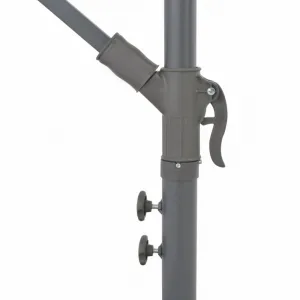 Konzolový slnečník s LED svetlami Ø 350 cm Dekorhome Zelená