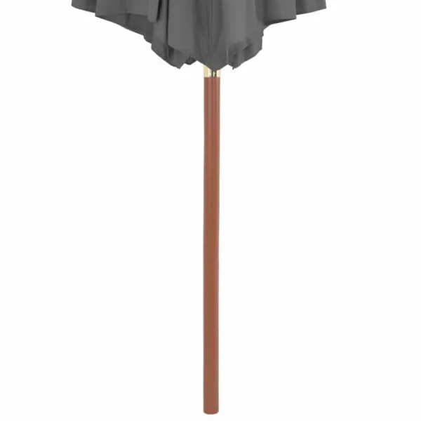 Záhradný slnečník s drevenou tyčou Ø 300 cm Zelená