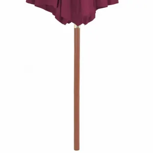 Záhradný slnečník s drevenou tyčou Ø 300 cm Zelená