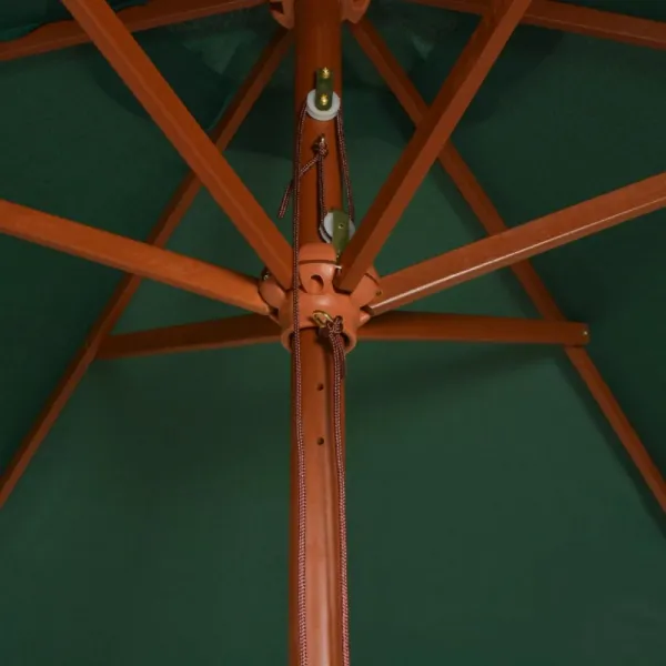 Záhradný slnečník s drevenou tyčou Ø 270 cm Antracit