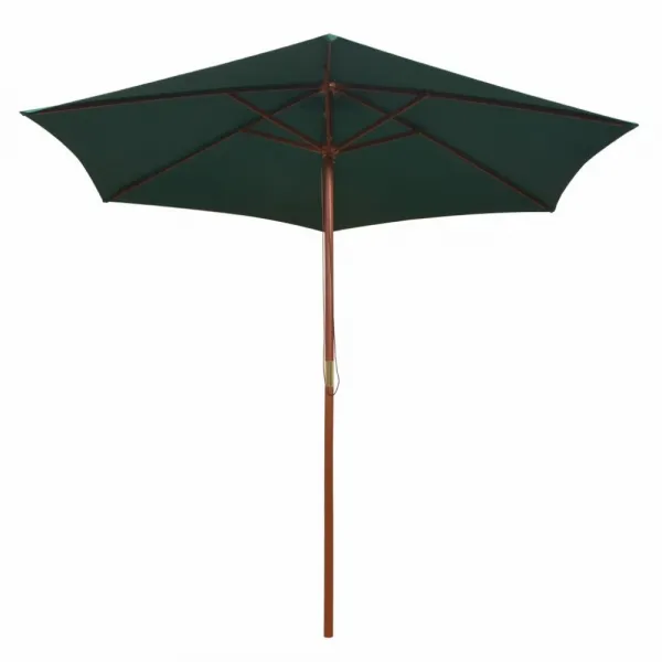 Záhradný slnečník s drevenou tyčou Ø 270 cm Antracit