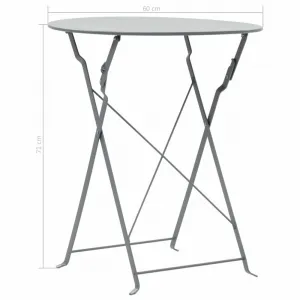 Záhradného bistro set 3 ks oceľ Dekorhome Černá