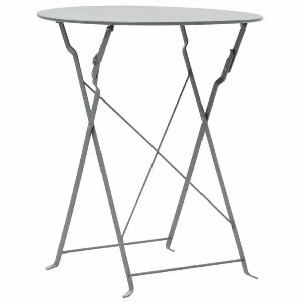 Záhradného bistro set 3 ks oceľ Dekorhome Černá